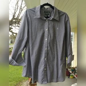 Lauren Ralph Lauren Gingham Button Up 3/4